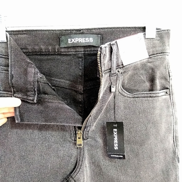 EXPRESS nwt Washed Out Zipper Front High Rise Super Skinny Jeans - Picture 5 of 5